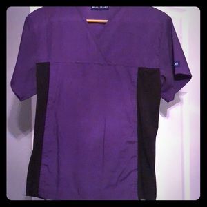 Purple and Black Scrub top